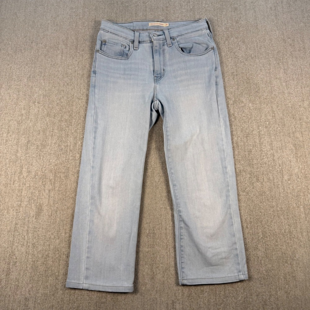 Levi's 724 High Rise Straight Jeans Womens 27 Light Wash Denim Blue 18883-0259